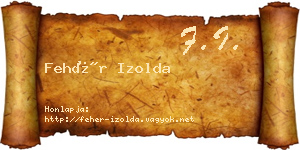 Fehér Izolda névjegykártya