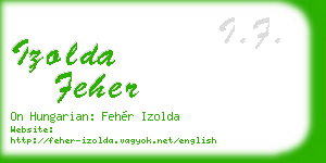 izolda feher business card